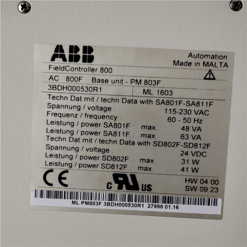 ABB AC800F PM803F 3BDH000530R1~议价