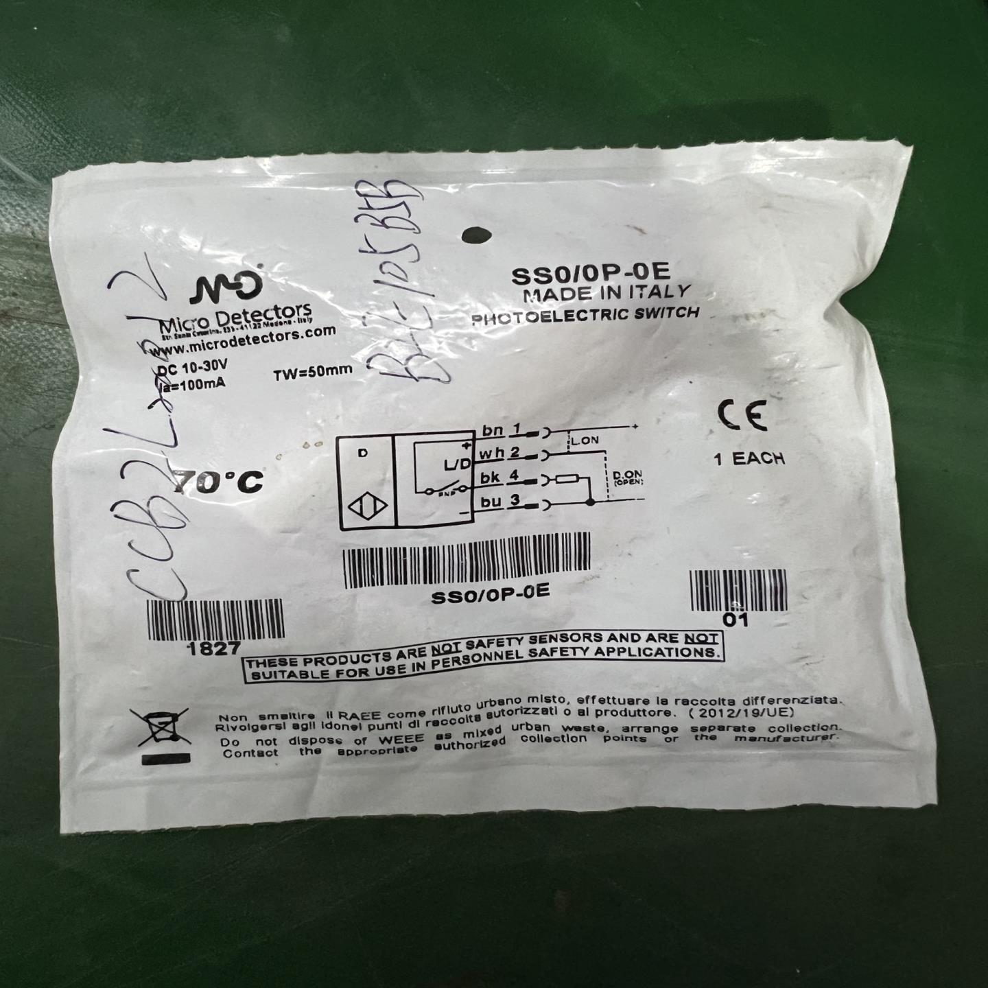 议~原装进口意大利MICRO DETECTORS接近开关传感器现