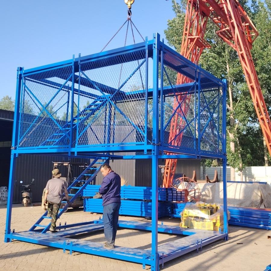 组装工地重型梯笼桥梁隧道建筑施工防护爬梯基坑厢式安全梯笼厂家