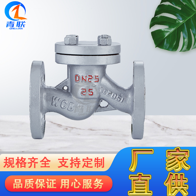 H41H-16C 25C 铸钢升降式止回阀加厚单向阀止逆阀法兰式DN25DN50