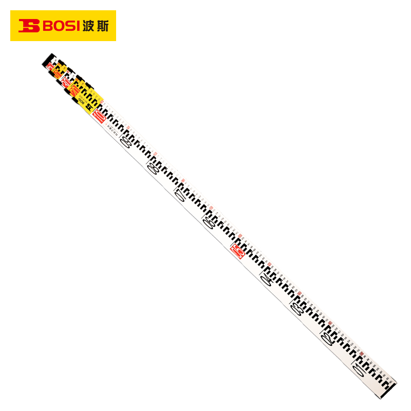 波斯工具5m塔尺加厚水准仪塔尺铝合金3米经纬全站仪伸缩测量标尺
