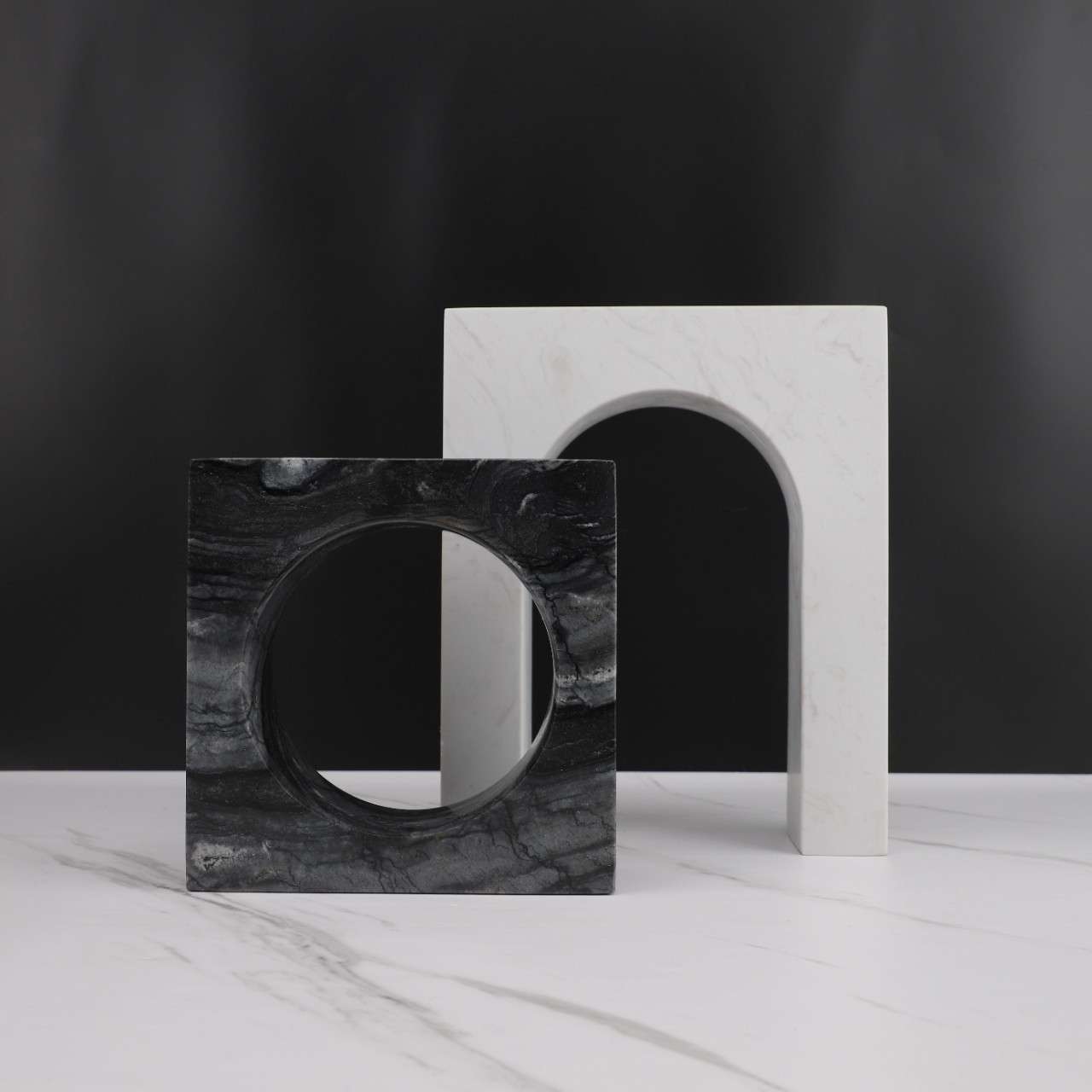 北欧创意大理石拱门摆件客厅卧室玄关书房样板房办公室家居装饰品