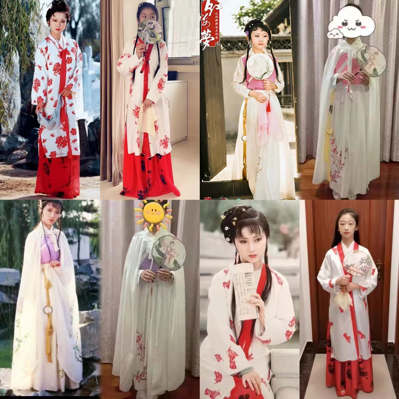 林黛玉同款汉服薛宝钗贾宝玉课本童剧演出服小戏骨表演服装儿丫鬟图片