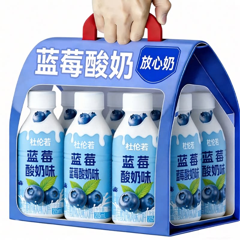 【买12送12】蓝莓酸奶整箱215ml*24瓶风味饮料学生早晨营养奶代餐