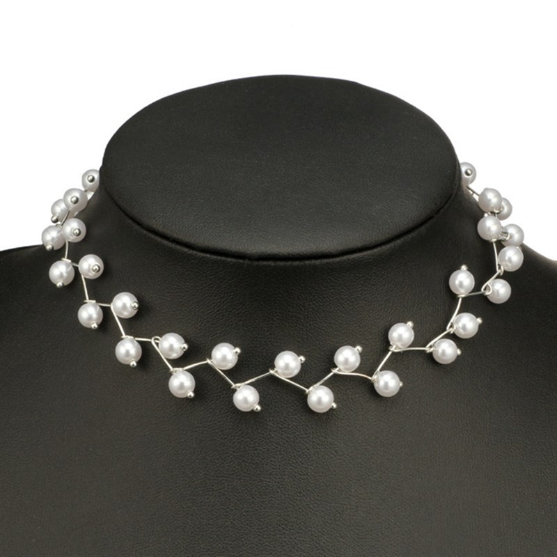 现货Fashio Wo el Choker Prl el Statet Ladie
