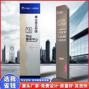 户外停车场指示牌精神堡垒导向牌立式 道路标识乡村牌导视牌定制