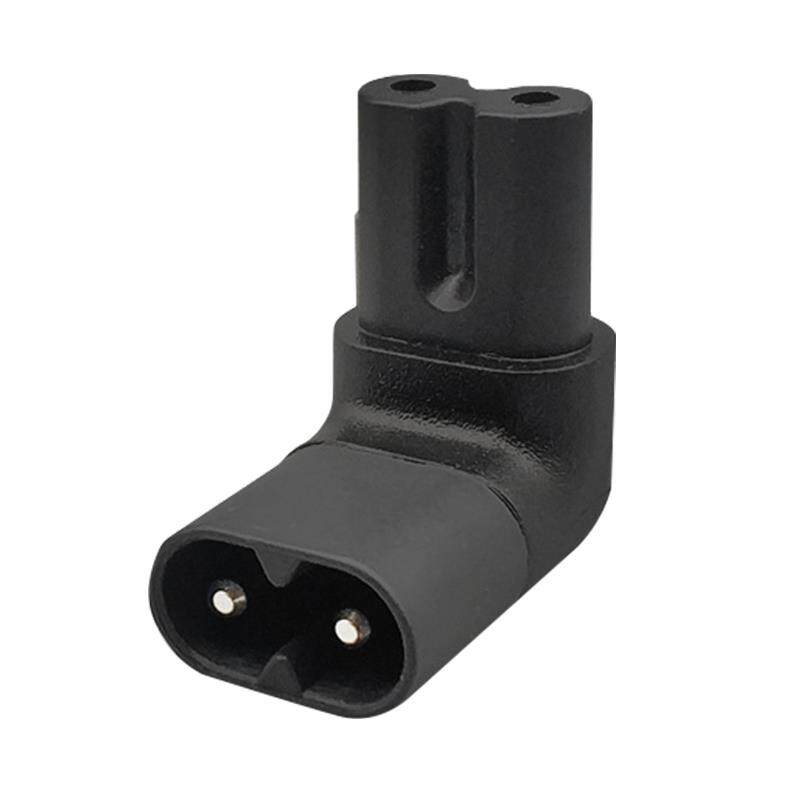 C7-C8八字公母对接适配器弯头八字尾电视机电源2孔8字电源线