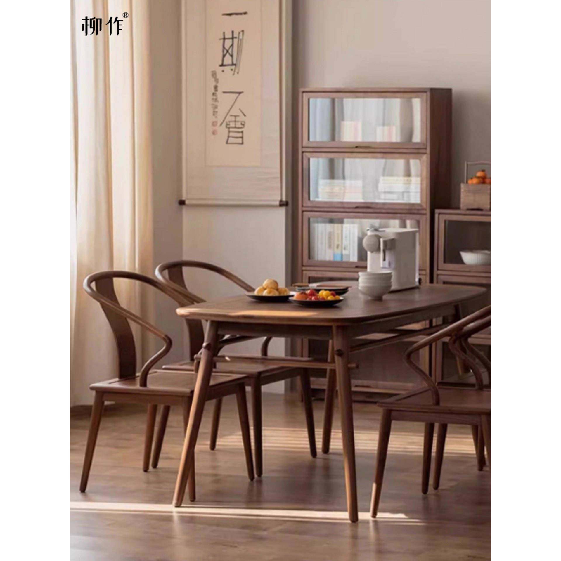 柳作新中式实木餐桌茶桌椅组合黑胡桃木禅意茶室简约功夫泡茶台,住宅家具,家用茶台/茶桌,淘宝优惠券,粉丝福利购,淘宝优惠卷