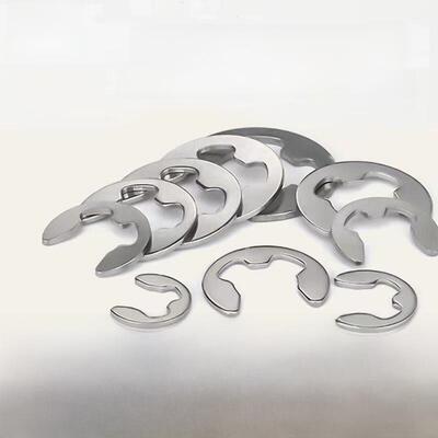 304不锈钢开口挡圈e型卡扣M1.2 1.5 2.5 3.5 4 5 68101215