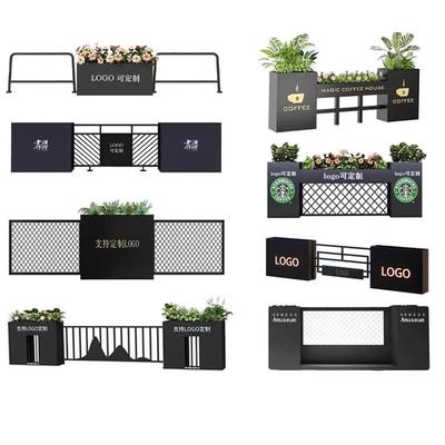 铁艺户外花箱组合市政道路花坛奶茶店外摆围栏花槽不锈钢花池定制