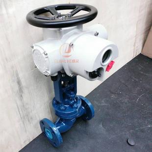 DN32蒸汽耐高温高压电动截止阀 100C电动铸钢法兰截止阀 J941H