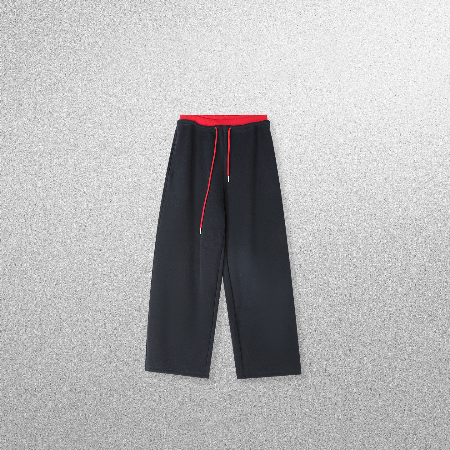 【昕怡粉丝专享】MIU系极简极简撞色腰加绒棉感阔腿裤