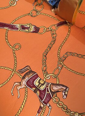 轻奢防滑沙e发垫四季通用坐垫橙色现代简约客厅布艺沙发坐套罩定