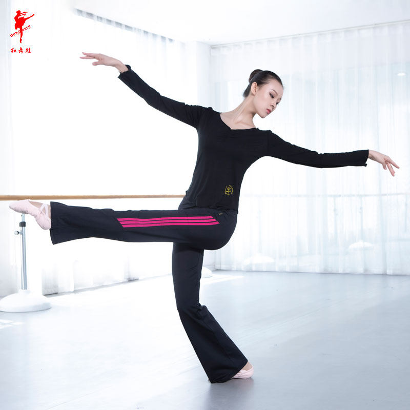 速发人舞鞋舞广裤成人运动裤秋冬中长款健身裤成红蹈场舞裤