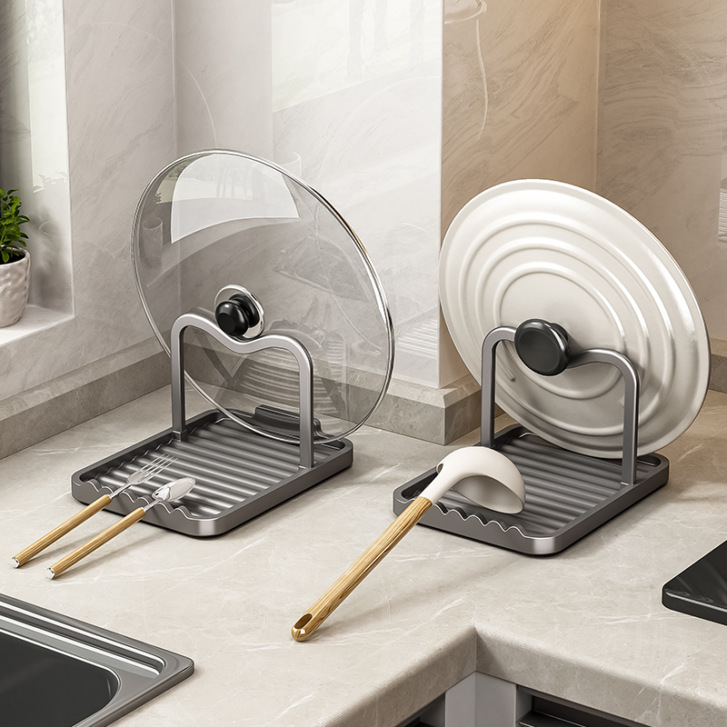 速发锅盖架厨房置物架铲功能收纳面神器放勺子炒菜多子台架立式锅