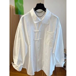 上衣 长袖 速发新中式 轻国风盘扣白棉大色高级感休闲全码