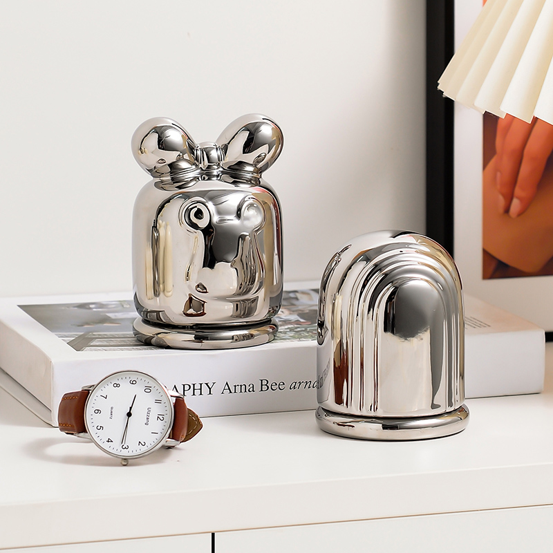 速发轻奢高级性陶瓷牙签盒家用牙线盒牙签筒个感创意棉签收纳签牙