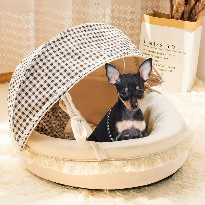 速发迷你四宾犬狗窝小鹿杜犬季通用幼犬摇篮帐篷狗窝用品大全