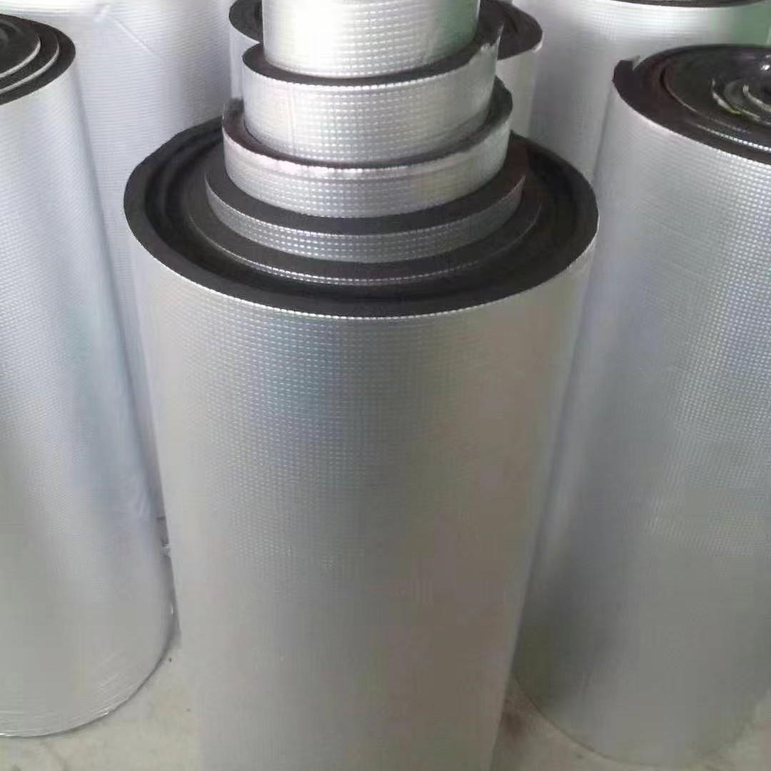 铝箔塑热棉屋顶防自MJF粘晒橡保温棉下水管保温橡塑隔板隔音棉厂