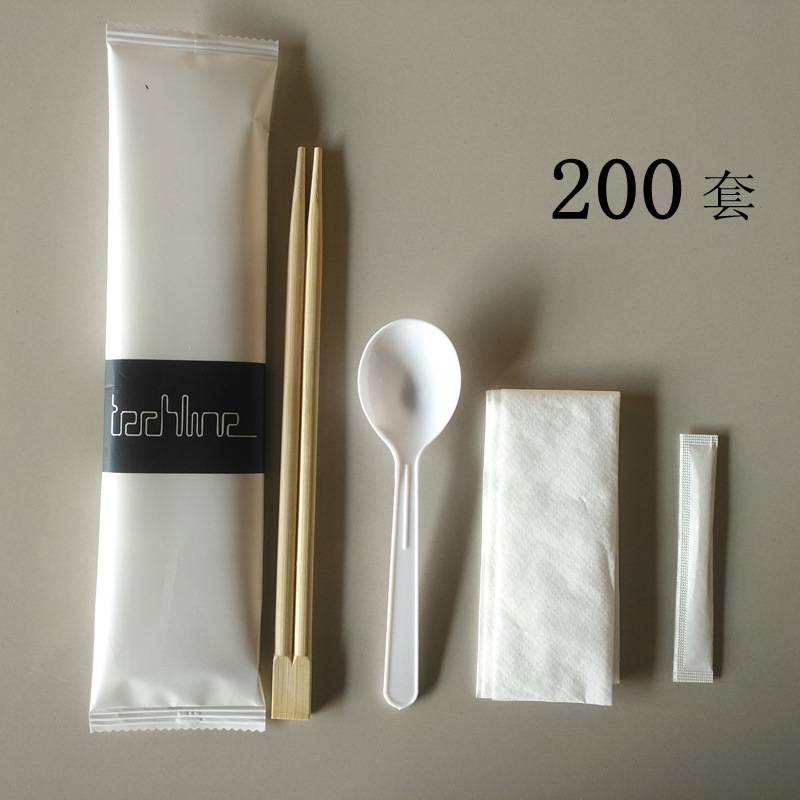 一次筷子四件套餐具包勺子牙签餐巾纸外卖餐具打包四合一组合