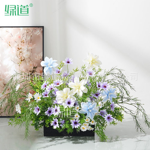 【HC-CZ8系列】仿真花假植物花箱室内景观造景别墅楼梯装饰摆件