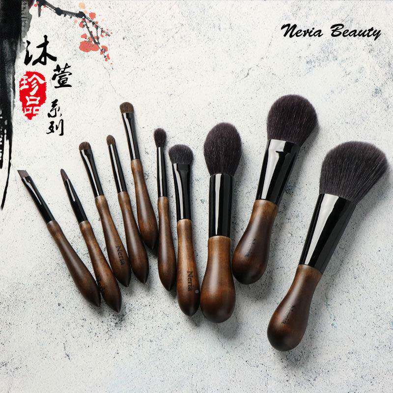 厂家10妆支新款化刷套装仿乌木羊动物毛新PTB化妆全套毛手化妆工