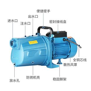 家用自吸泵喷射泵22自0v水抽水泵来水管道压泵高扬程井循691环水