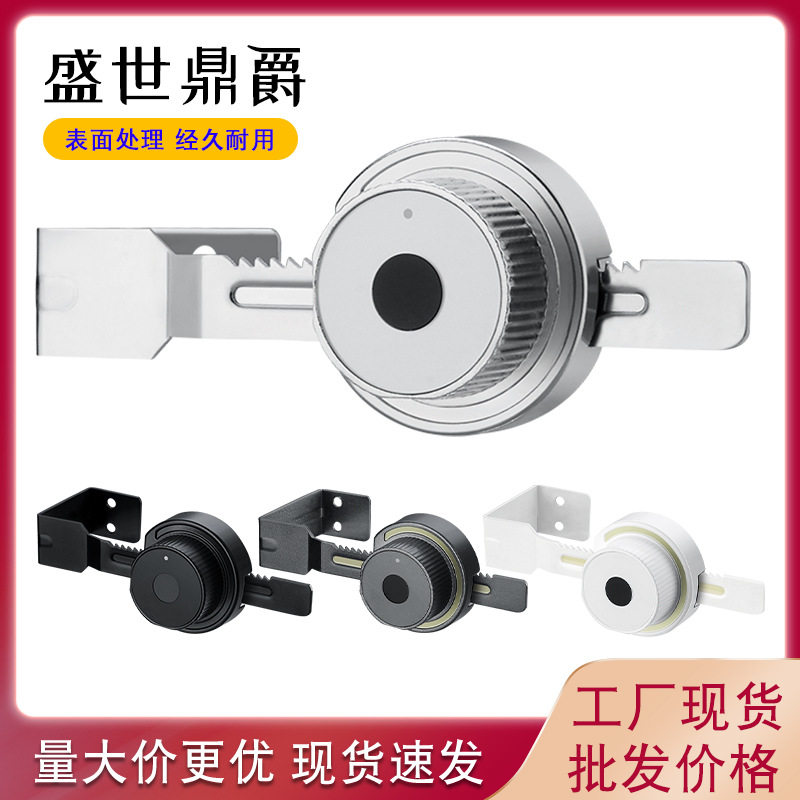 免打孔密码锯齿玻璃柜门锁