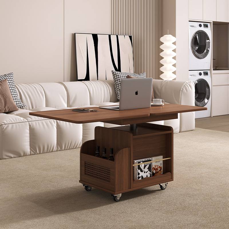 OTHER家具升降茶几移动推车茶桌折叠餐桌两用茶台多功能客厅沙发