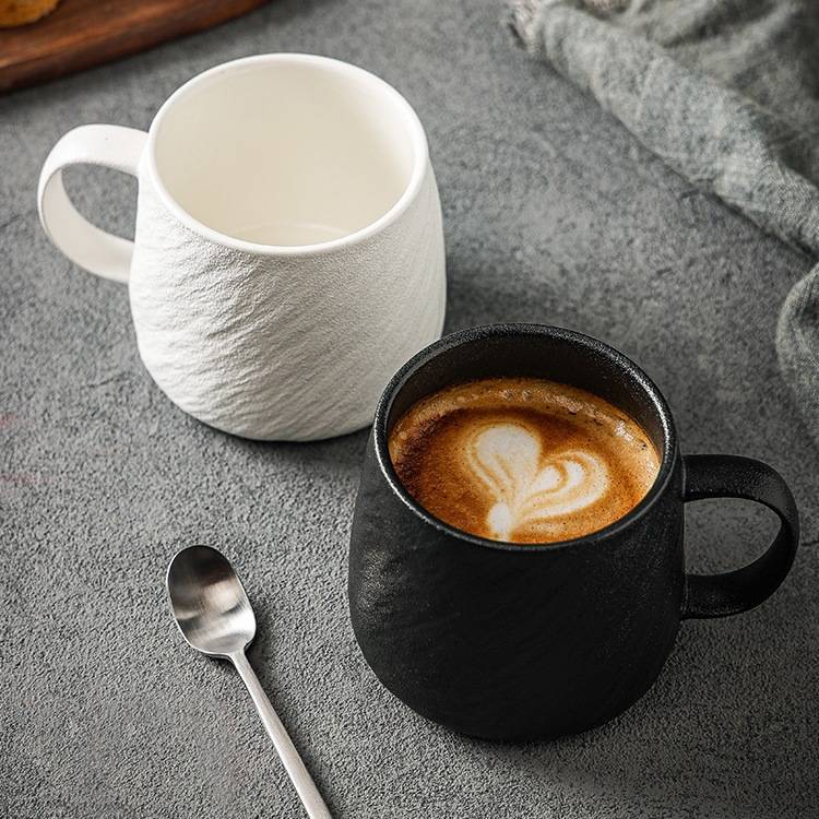 简约陶瓷马克杯大容量喝水杯子小众男生水杯茶杯办公室家用情侣杯