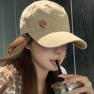 春野森川｜韩版水洗刺绣棒球帽 休闲百搭软顶遮阳鸭舌帽