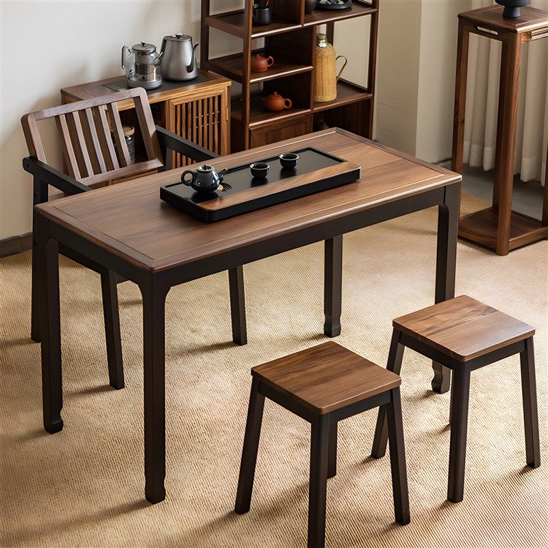 乌金木实木茶桌现l代简约家用泡茶茶台餐桌两用客厅茶桌椅书桌组,住宅家具,家用茶台/茶桌,淘宝优惠券,粉丝福利购,淘宝优惠卷