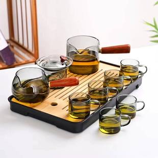 高硼硅耐高温透明玻璃家用办公会客泡茶壶简约煮茶器茶壶 茶具套装