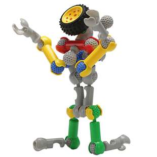 晨风灵活赛车类益智桌面创意塑料拼插骨节管道儿童启蒙积木玩具