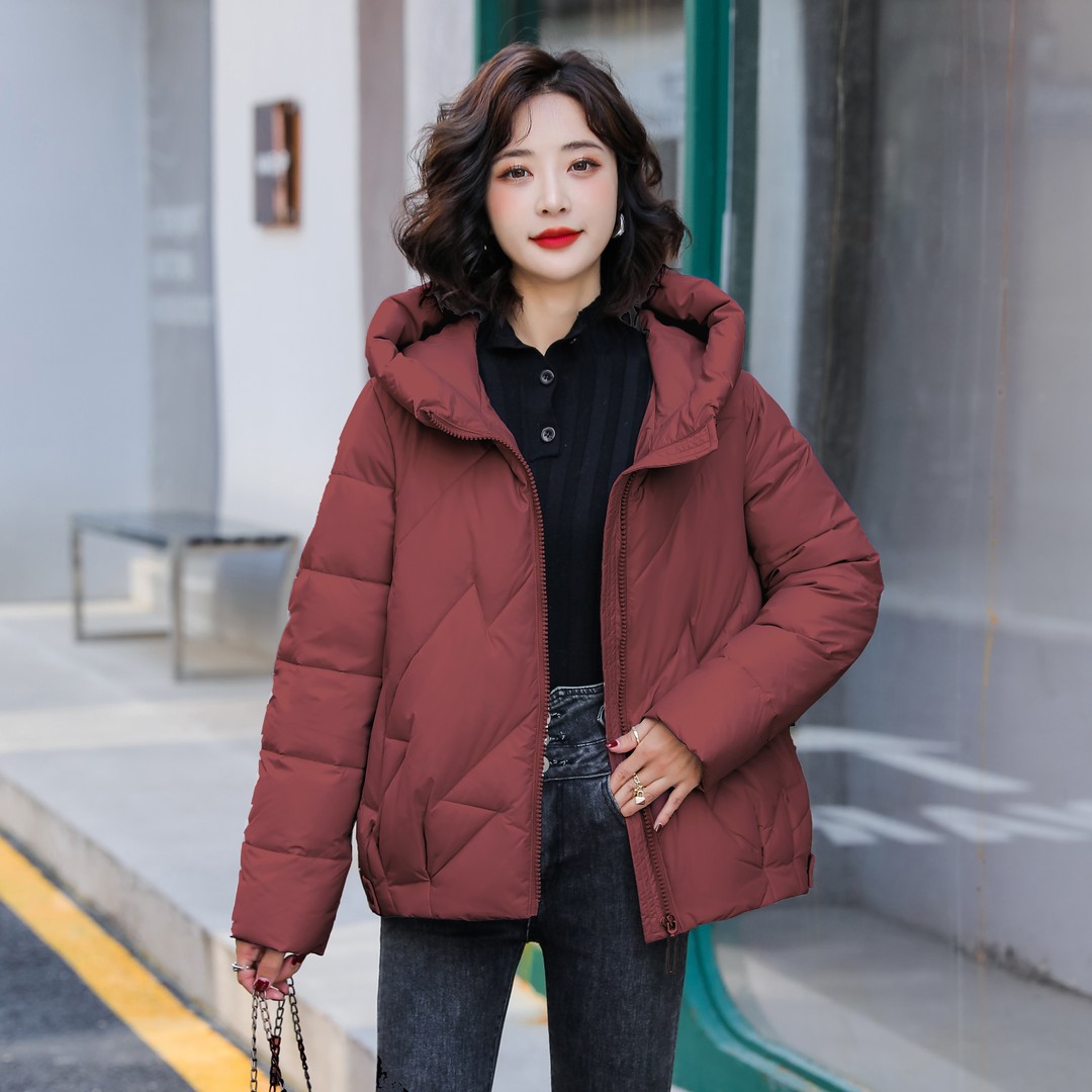 棉衣女短款冬季连帽大码加厚宽松棉服韩版时尚棉袄小个子保暖外套