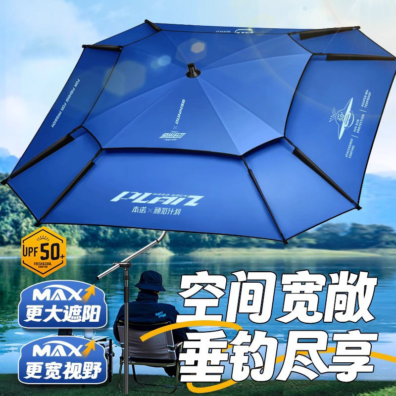 德国2024新款钓鱼伞大钓伞新型露营遮阳防雨伞户外钓鱼专用拐杖伞