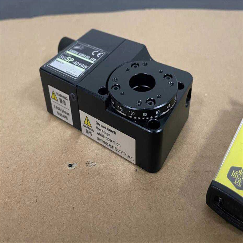 日本西格玛光机 SGSP-40YAW 微型中空电动旋转台 R轴 蜗轮蜗杆