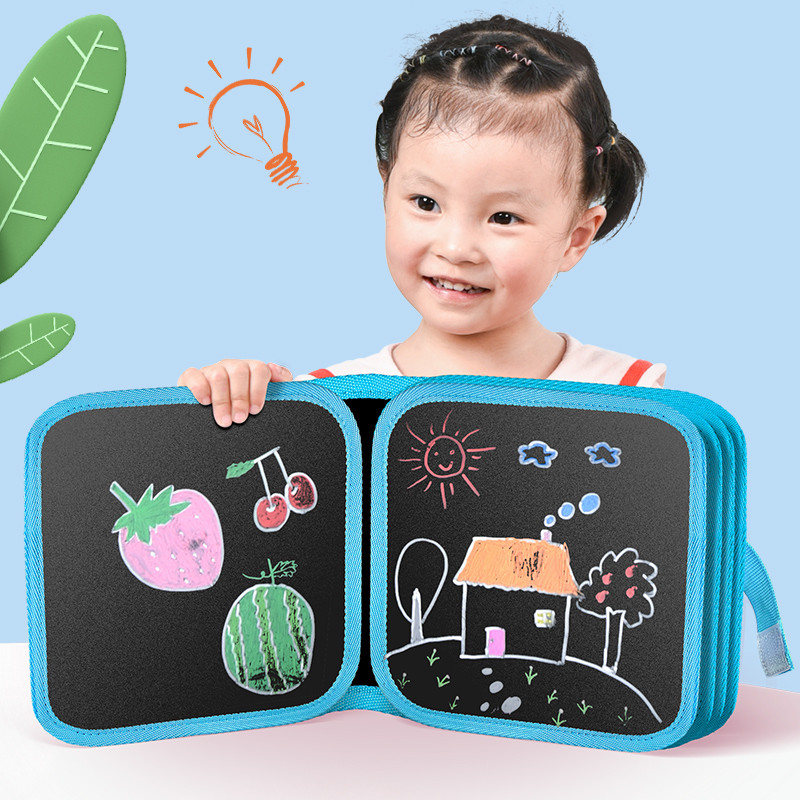 儿童涂鸦画画本可擦涂鸦本幼儿园宝宝涂色书绘画工具手绘神器画