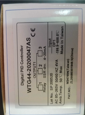 WTG44-20200047AS  WTG44 WT404 台湾士林Shihlin GROUP UP温控仪