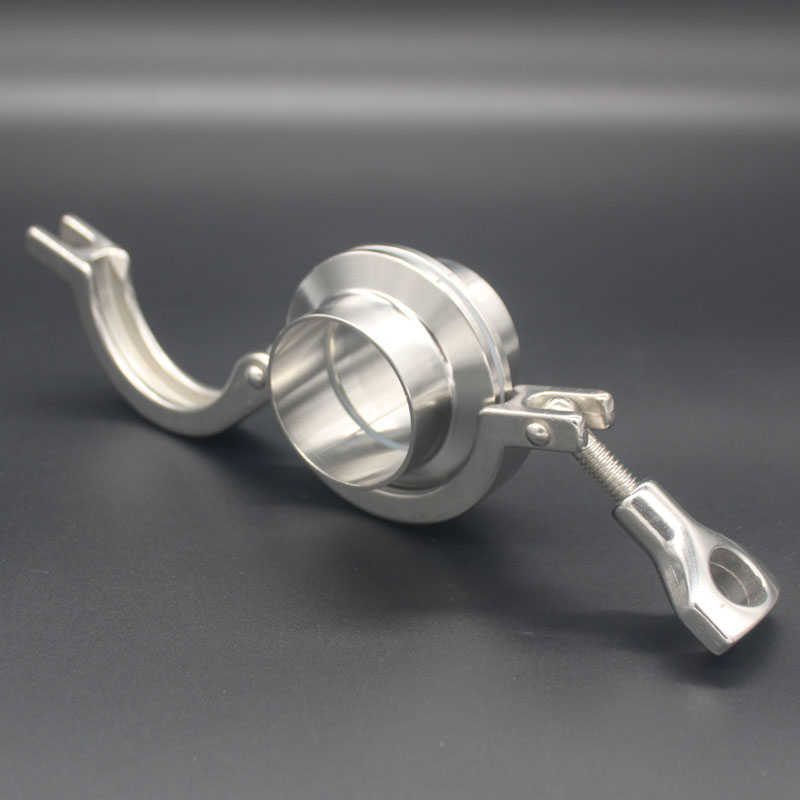 卫生级不锈钢卡箍套装201卡箍一个+304接头两个+硅胶垫卡盘法兰接