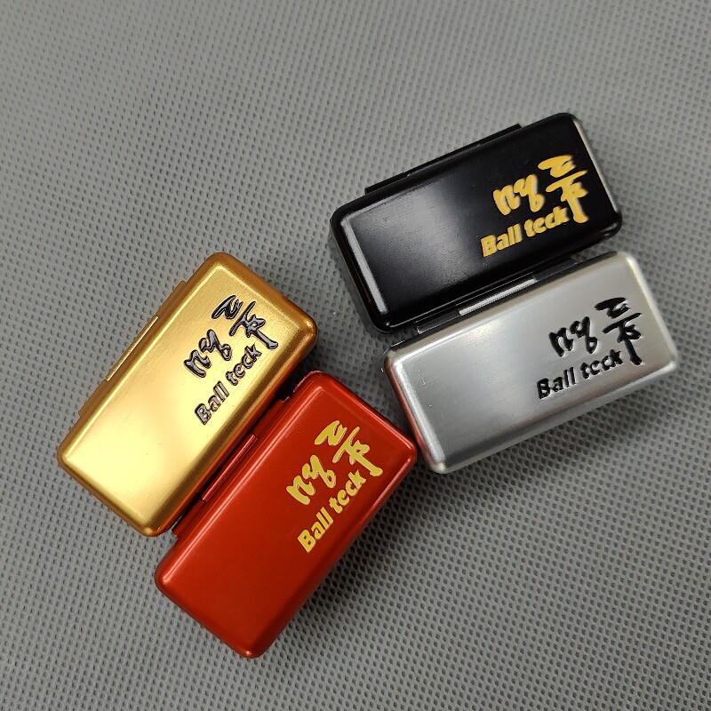 台球巧克粉韩国名台球配件铁盒枪粉擦杆巧粉油性台球巧粉巧克粉