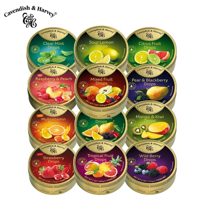 德国原装进口嘉云水果糖多种混合口味网红硬糖果好吃的糖果推荐