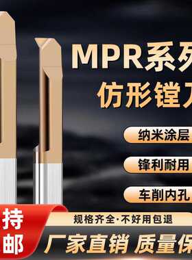 小孔径镗刀 MPR 6R0.2 L22 SBPR4 15L R0.1 钨钢小镗刀抗震内孔刀