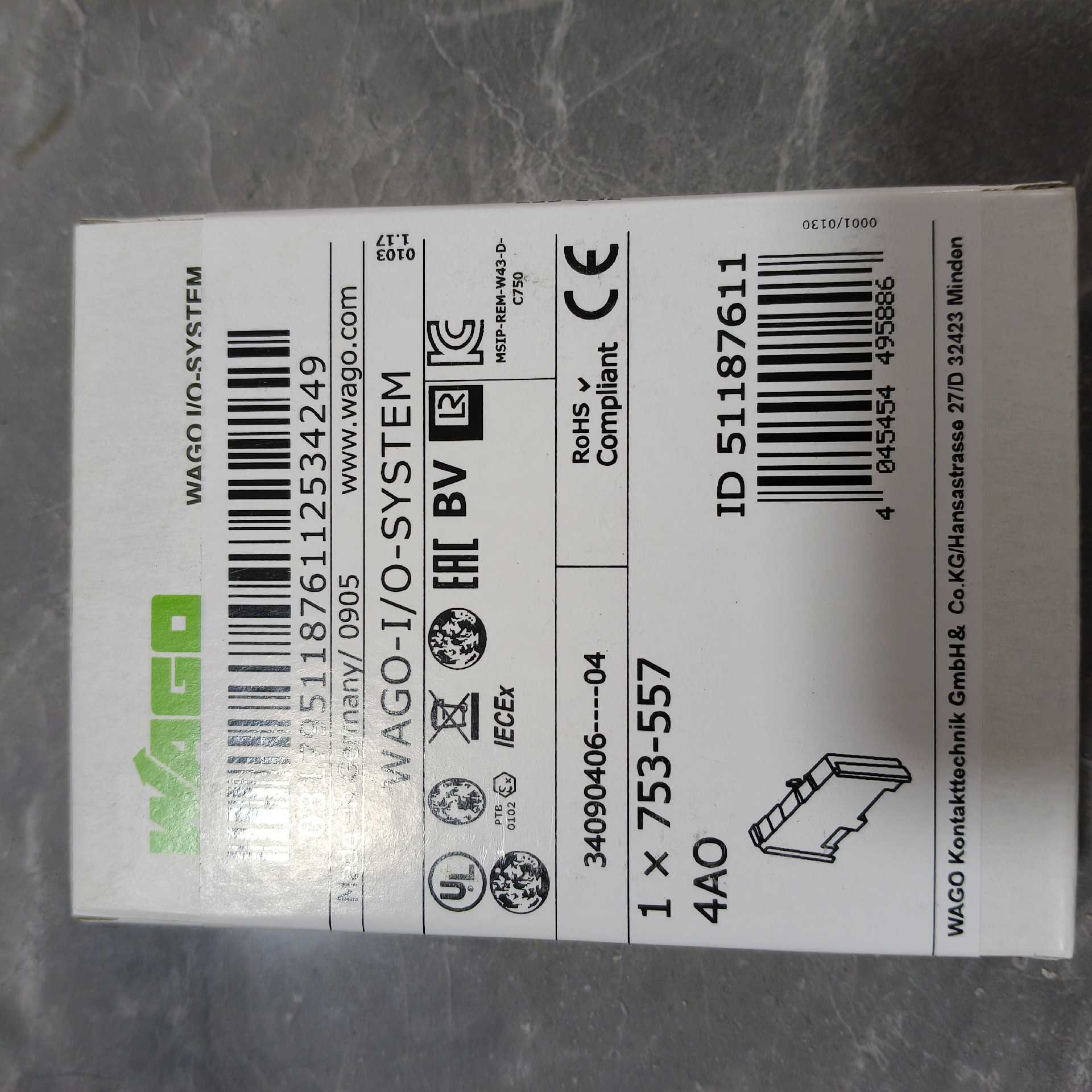 询价~德国万可模块WAGO750-557