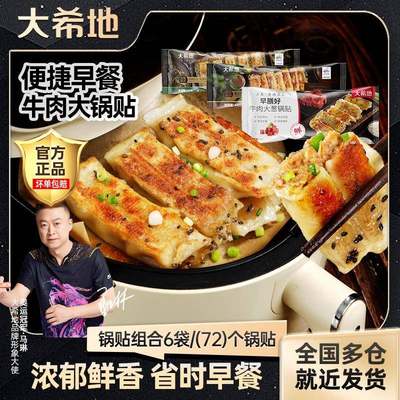 大希地牛肉大葱锅贴420g(约12个)/袋煎饺蒸饺学生早餐速食半成品