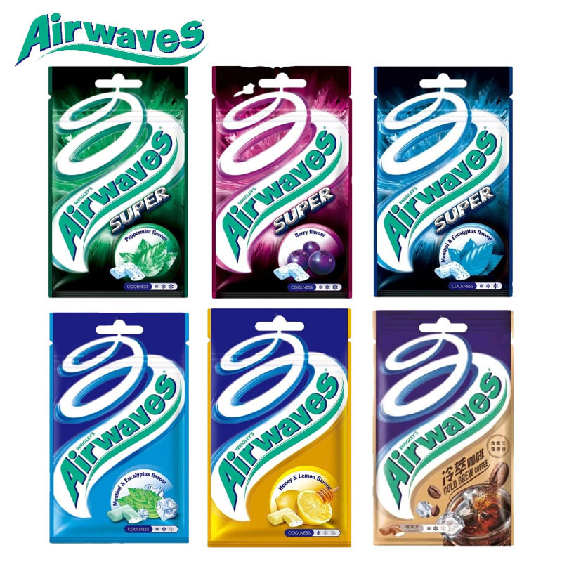 现货Airwaves爽浪劲浪口香糖无糖薄荷糖清新口气超凉开车口香珠