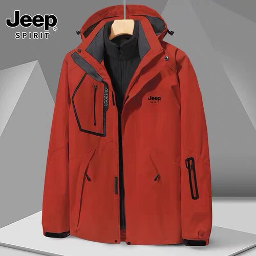 JEEPSPIRIT冲锋衣三合一夹克男秋冬新款宽松户外休闲登山运动外套