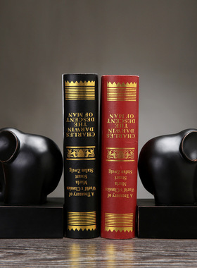 热销欧式书挡复古书立创意书房摆件书靠书夹美式家居样板间装饰品