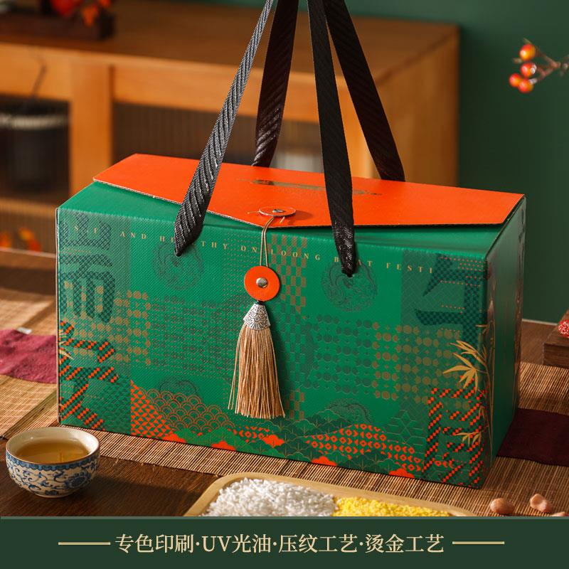 热销端午节通用粽子礼盒手提礼箱肉粽咸鸭蛋包装盒水晶粽打包盒定