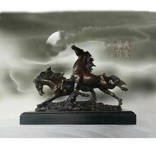 双奔马欧式马雕塑铜奔马铜马雕塑铜马摆件铜制铜马包装运输送到门